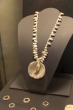 Shell and conch jewellery from Jaina, Late Classic period, Mayan archaeological museum, Fort San