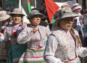 Political rally march on Columbus Day, Fiesta Nacional de España, October 12 2017, Madrid, Spain,