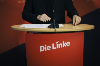 Martin Schirdewan, Chairman of the Left Party, recorded at a press conference in Berlin, 19 August