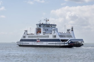 Passenger and car ferry of the Wyker Dampfschiffs-Reederei, Wyk, Föhr, North Sea island, North