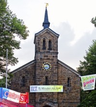 Cranger Kirche, 15 minutes with God, church service every funfair evening, Cranger Kirmes, Herne,