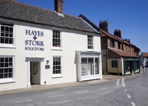 Historic buildings in the town of Holt, north Norfolk, England, United Kingdom, Europe