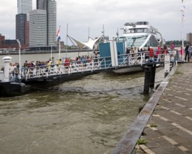 Spido boat trips offer tourist excursion visits on the River Maas around the Port of Rotterdam,