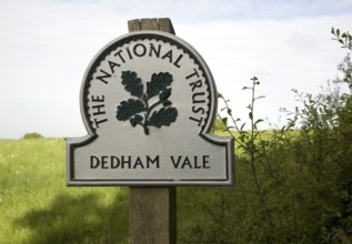 View over Dedham Vale, River Stour valley from near Flatford, Suffolk, England, United Kingdom,