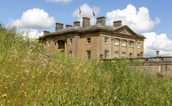 Manor House building and gardens, American museum, Claverton near Bath, Somerset, England, UK