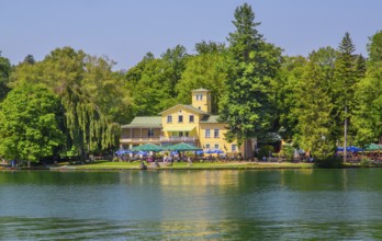 Restaurant Midgardhaus Augustiner am See, Tutzing, Lake Starnberg, Bavarian Alpine foothills, Upper