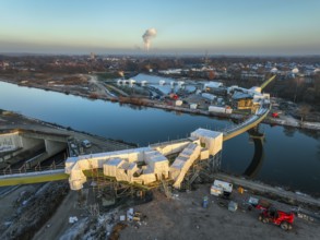 Castrop-Rauxel, North Rhine-Westphalia, Germany, new construction of a bridge -jump over the