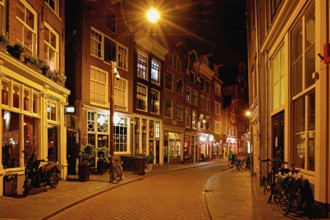 Zeedijk popular street with many restaurants, historic city centre, near red light district,