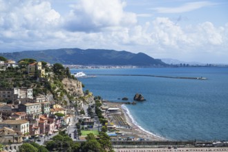 Port in Salerno from Vietri sul Mare, Amalfi Coast, Salerno, Campania, Italy, Europy, Europe