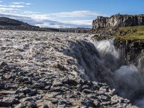 Waterfall Dettifoss, east side, Iceland, Europe