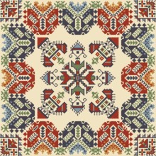 Traditional Bulgarian embroidery vector pattern