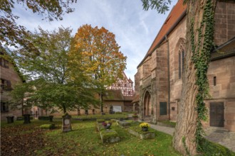 Cemetery of St Nicholas and St Ulrich Church, behind the castle Hallerschloss, Kirchenberg 15,