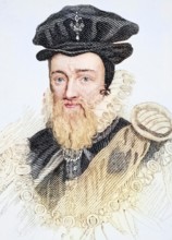 William Cecil 1 Baron of Burghley, 1520-1598, English statesman, Illustration from Old England's