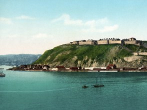 The citadel, Quebec, Canada, 1890, Historic, digitally restored reproduction from a 19th century