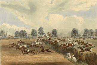 St Albans Grand Steeple Chase on 8 March, 1832, a famous horse race over cross country tracks in