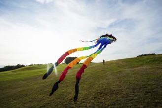 Large stunt kite, Hütten, Rickenbach, Hotzenwald, Southern Black Forest, Black Forest,