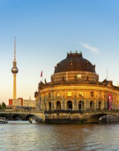 The Bode Museum in the light of the evening sun, Museum Island, Berlin, Germany, Europe