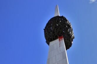 Bucharest, in the centre, a column at Piata Libetati in memory of the victims of the revolution,