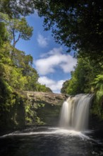 Plaza los Manios waterfall, Parque Tepuhueico, Chiloe, Chile, South America