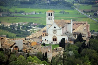 The church of Santa Maria Maggiore, baptistery of St Francis of Assisi, Assisi, Umbria, Italy,