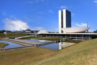 National Congress, designed by Oscar Niemeyer, World Heritage Site, Brasilia, Federal district,