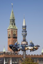 Ride, Tivoli Amusement and Recreation Park and City Hall Tower, Copenhagen, Denmark, Europe