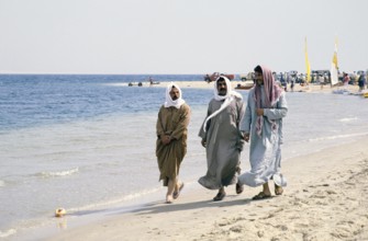 Leisure time, sailing club for foreign workers, Half Moon Bay, Saudi Arabia 1979 three local Saudi