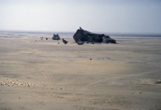 Photo of the Arabian desert taken by a helicopter pilot working in the oil industry in Dharhan,