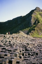 People exploring the Giant's Causeway, Antrim Coast, Northern Ireland, Great Britain 1960s