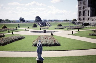 Gardens and historic buildings of Windsor Castle, Berkshire, England, UK, September 1959