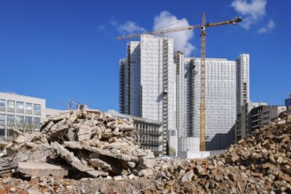 Essen, North Rhine-Westphalia, Germany - Demolition of an office building, demolition of former RWE