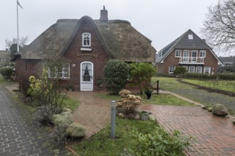 Thatched-roof house, Amrum, Schleswig-Holstein, Germany, Europe