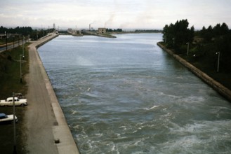 Welland Canal, St Lawrence Seaway, Great Lakes, Ontario, Canada, North America 1963, North America