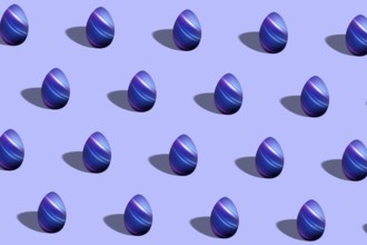 Luxury Easter egg pattern made, Trendy Easter egg pattern made, Violet and blue glitter, Minimal