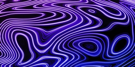 Neon Glow blue and purple lines on a dark background, Cyberpunk background