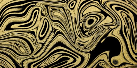 Golden swirl artistic design, gold glitters, black lines, trendy style