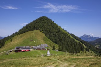 Oberwiesalm with Faistenauer Schafberg, Osterhorn group, Salzkammergut, Salzburg province, Austria,