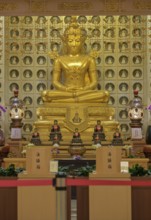 Golden Buddha Shrine, Fo Guang Shan Buddha Museum, Tongling Rd, Dashu District, Kaohsiung, Taiwan,