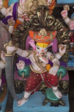 Idols of Lord Ganesha kept for sell, Pune, Maharashtra, India, Asia