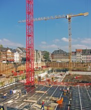 Düsseldorf, major construction site, Ratinger Straße, residential buildings