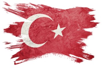 Grunge Turkey flag. Turkish Brush stroke