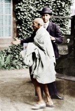 Mahatma Gandhi at St James Palace for Round Table Conference, London, England, September 14, 1931