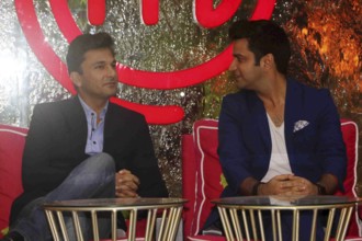 (L to R) Chef Vikas Khanna and Kunal Kapur launch of Star Plus cooking reality TV serial Masterchef