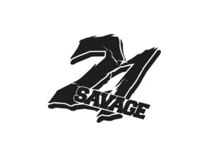 Turned to the right, 21 Savage logo, logo