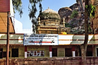 Mosque and School, Badami, Bagalkot, Karnataka, India, Asia