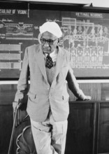 Nobel Laureate Sir CV Raman in the lecture hall of Raman Research Institute at Bangalore, India,