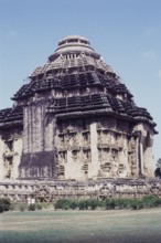 Side view of Konark Sun Temple in Orissa, India, Asia