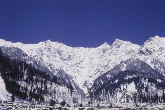 Glacier, Snow capped Mountain, Solang valley, Manali, Himachal Pradesh, India, Asia