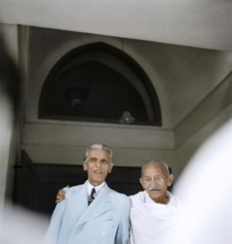 Mahatma Gandhi meeting Muhammad Ali Jinnah, Mumbai, Maharashtra, India, Asia, September 9, 1944,