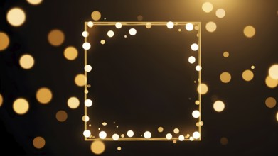 Bokeh And Bright Golden Lights. Blurred bokeh background background. AI generated image, ai